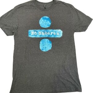 Ed Sheeran Divide Tour T Shirt Gillette Stadium 2018 Charcoal Large